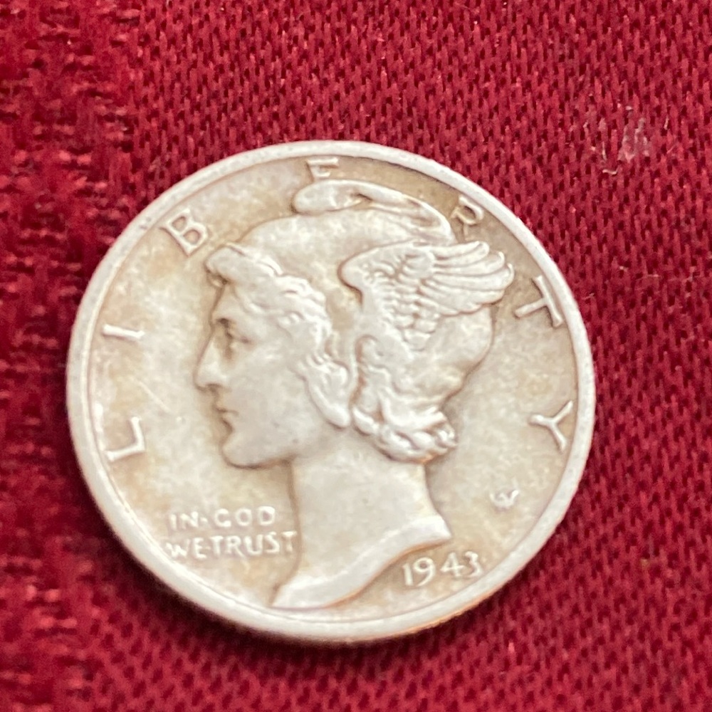 Vintage 1943 D Mercury Dime 90% Silver